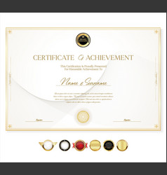 Elegant Certificate Or Diploma Retro Vintage