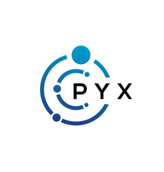 Pyx Letter Technology Logo Design On White