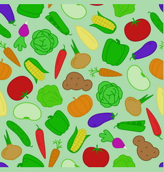 Vegetable Seamless Pattern Flat Style