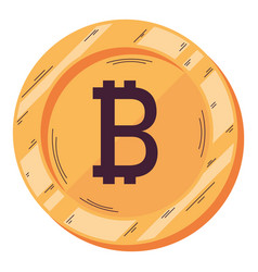 Yellow Coin Icon Isolated In Circle