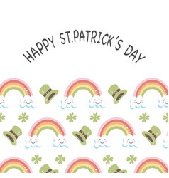 Light Cute St Patricks Day Banner Rainbow