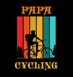 Papa Cycling Tshirt Design