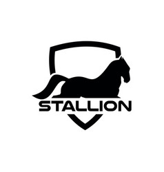 Stallion Emblem Modern Logo Design