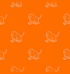 Gelada Monkey Pattern Orange