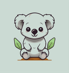 Koala Bear Sitting On The Ground Cute Cartoon