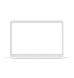 Realistic Thin White Laptop Ultrabook Mock Up