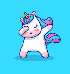 Cute Unicorn Dabbing Cartoon