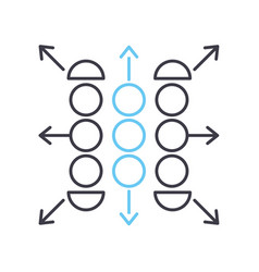 Framework Deployment Line Icon Outline Symbol