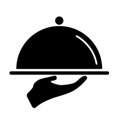 Waiter Tray Icon Dish Menu Restaurant Web Symbol