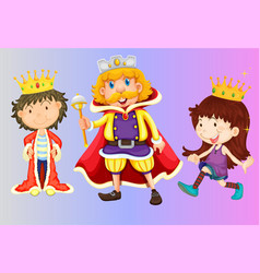 Cute Set Of Royal Family Character