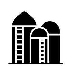 Grain Silo Solid Icon Style