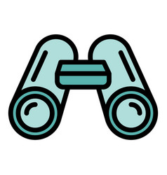 Travel Binoculars Icon Flat