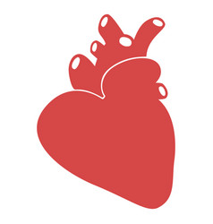 Human Heart Red Silhouette