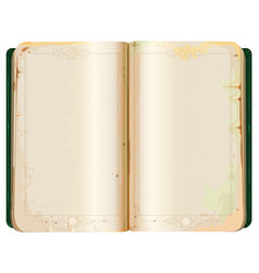 Old Open Book Template Blank Page