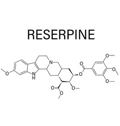 Reserpine Alkaloid Molecule Skeletal Formula