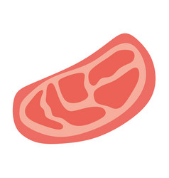 Steak Icon Isolated On White Flat Piece Of Meat