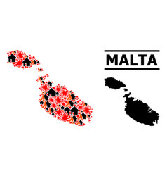 War Collage Map Of Malta