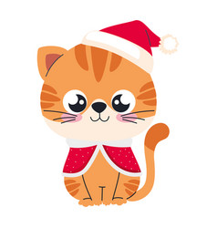 Cute Animal Christmas Cat Cartoon