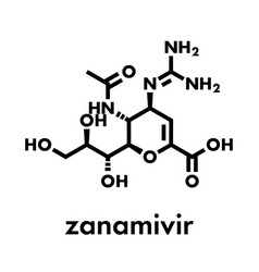 Zanamivir Influenza Virus Treatment Drug Molecule