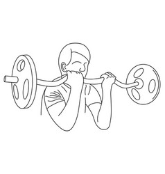 Barbell Curl For Biceps Sketch