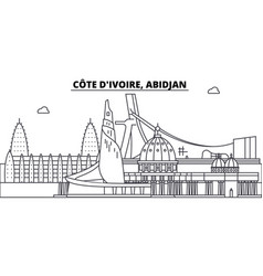 C Te D Ivoire Abidjan Line Skyline