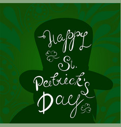 Happy St Patrick S Day Lettering With Leprechaun