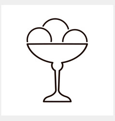 Ice Cream Cup Icon Isolated Sketch Food Clipart