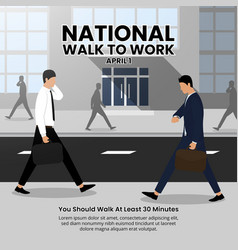 National Walk To Work Background Design