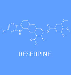 Reserpine Alkaloid Molecule Skeletal Formula