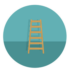 Wooden Ladder On A White Background