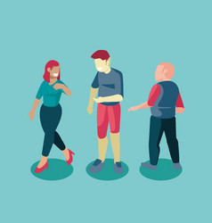 Flat Isometric People Set