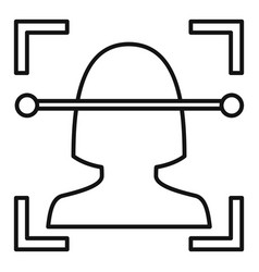 Laser Face Recognition Icon Outline Style