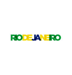 Rio De Janeiro In The Brasil Emblem Design