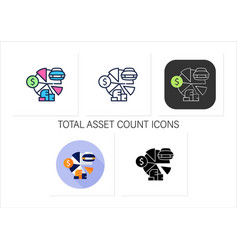 Total Asset Count Icons Set