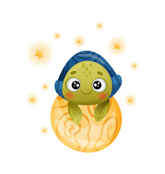 Cute Turtle In Space Adorable Baby Tortoise