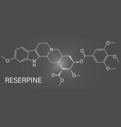 Reserpine Alkaloid Molecule Skeletal Formula