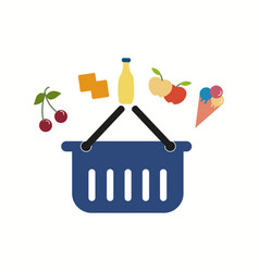 Shopping Basket With Foods