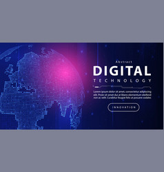 Digital Technology Worldwide Global Network Tech