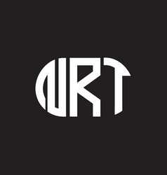 Nrt Letter Logo Design On Black Background