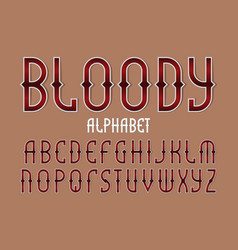 Bloody Red Alphabet Gaming Stylized Font