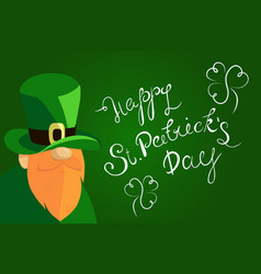 Happy St Patrick S Day Lettering With Beared