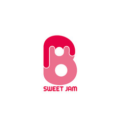 Letter B Sweet Jam Liquid Drop Logo