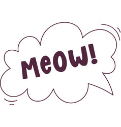 Meow Lettering Sticker