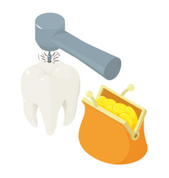 Tooth Treatment Icon Isometric Caries