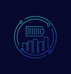 Battery Performance Icon Linear Design