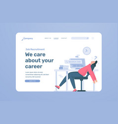 Job Seeker Hiring Recruitment On Landing Page