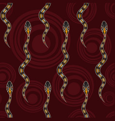 Seamless Pattern Snakes Australian Art