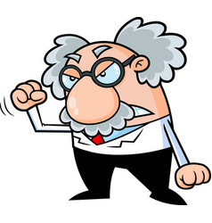 Angry Science Professor Cartoon Character