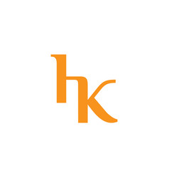 Letter Hk Simple Linked Font Logo