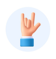 Rock On Gesture Hand Sign 3d Emoji